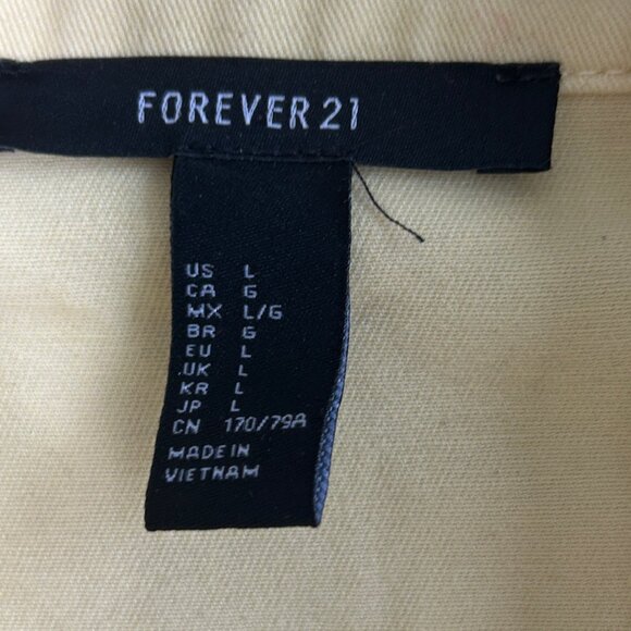 Yellow Mechanic Garage Coveralls Cotton Jumpsuit Patches Women's Forever 21 L - Picture 8 of 11